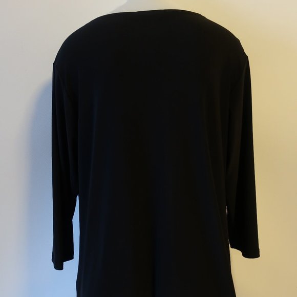 SIMPLI BLACK PULL-OVER BLOUSE TOP SZ XL * - Picture 8 of 10